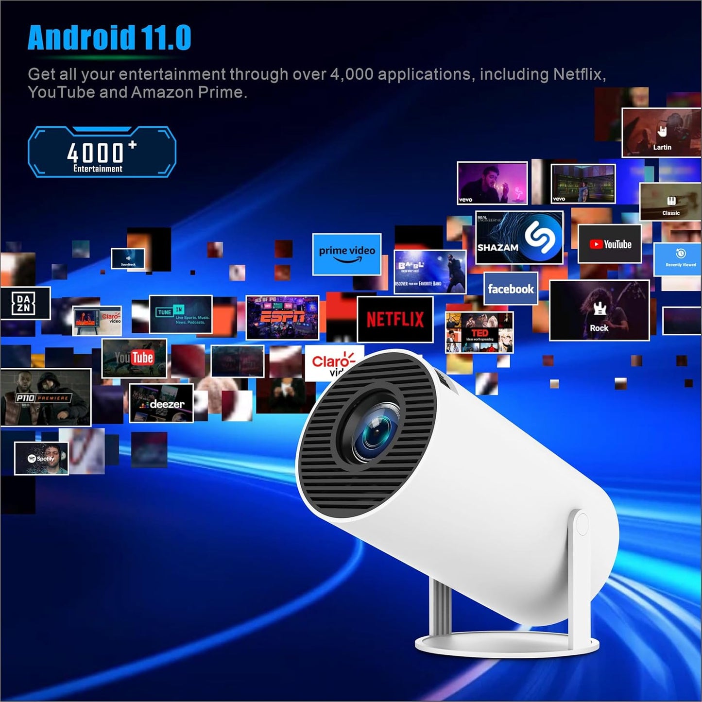 Proyector portátil ultra HD-HY300®