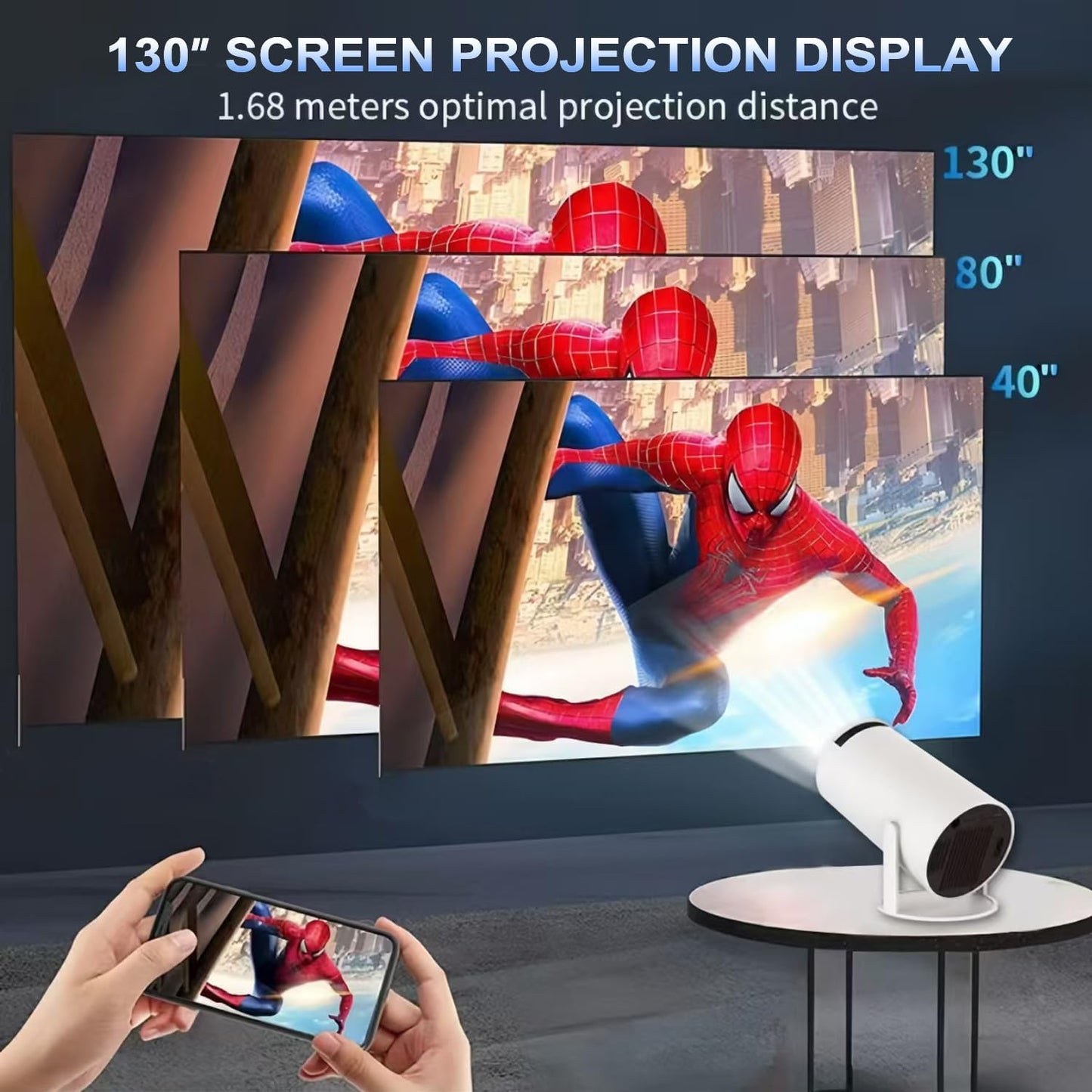 Proyector portátil ultra HD-HY300®